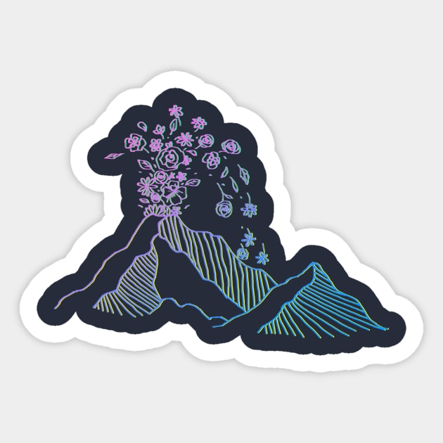 floral volcano Sticker by vita95gelman